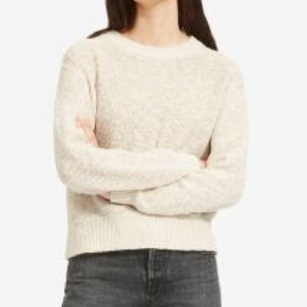 Everlane Women's Cotton-Linen Crew in Sand, size S